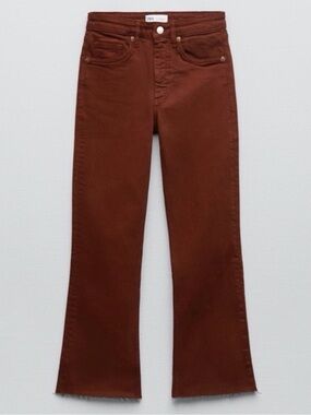 High-Rise Bootcut Jeans in Dark Brown